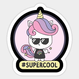 Supercool Unicorn Sticker